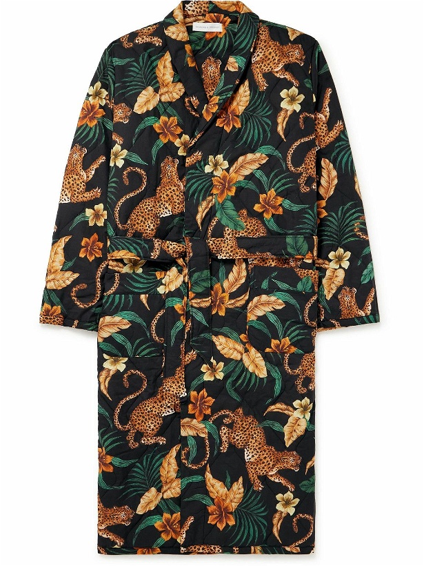 Photo: Desmond & Dempsey - Quilted Printed Cotton Robe - Multi