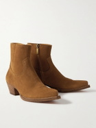 SAINT LAURENT - Lukas Suede Chelsea Boots - Brown