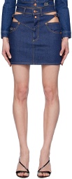 Versace Jeans Couture Indigo Cutout Denim Miniskirt