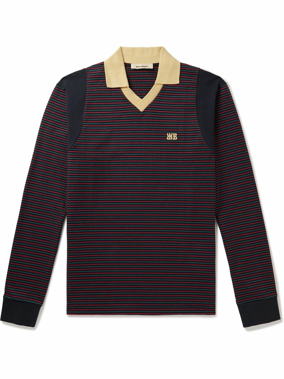 Wales Bonner - Sonic Slim-Fit Striped Cotton-Blend Jersey Polo