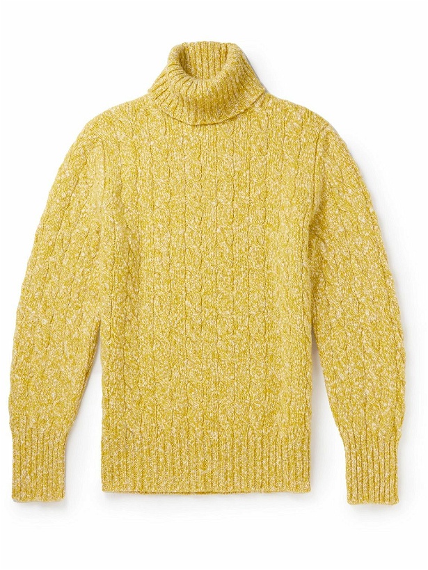 Photo: ERDEM - Nikos Wool Rollneck Sweater - Yellow