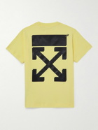 Off-White - Arrow Logo-Print Cotton-Jersey T-Shirt - Yellow