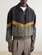 Valentino Garavani - Silk Striped Zip-Up Jacket - Multi