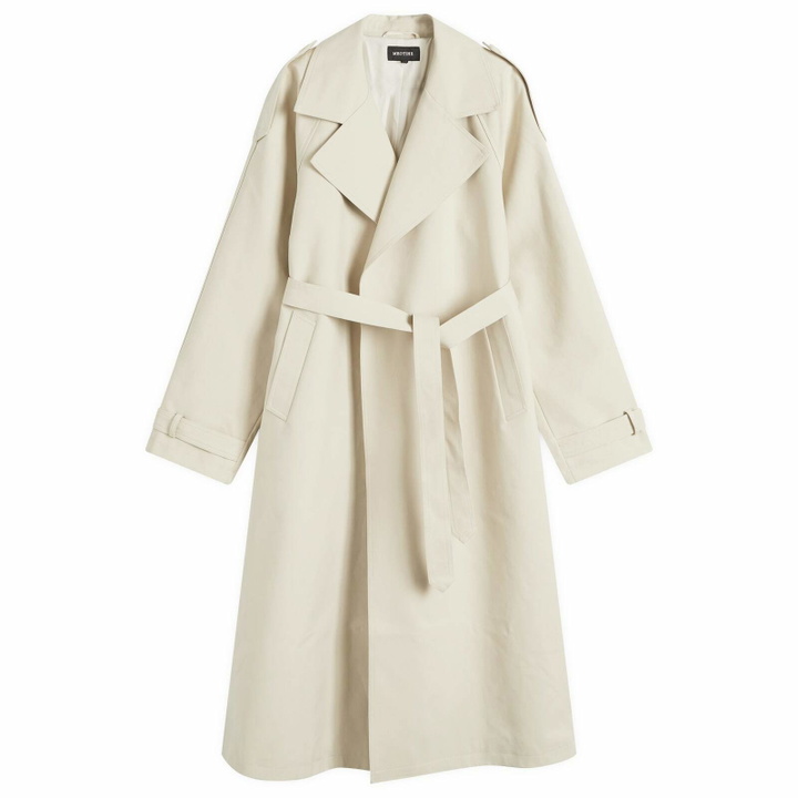 Photo: Meotine Women's Rico Long Canvas Trench Coat in Crème