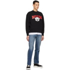 MSGM Black Cartoon Print Sweatshirt