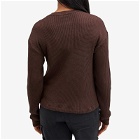 DONNI. Women's Thermal Henley Top in Espresso