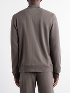 Zimmerli - Cotton-Blend Jersey Zip-Up Overshirt - Brown