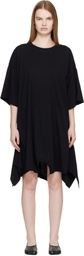 MM6 Maison Margiela Black Cotton Jersey Midi Dress