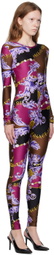Versace Jeans Couture Purple & Brown Chain Couture Jumpsuit