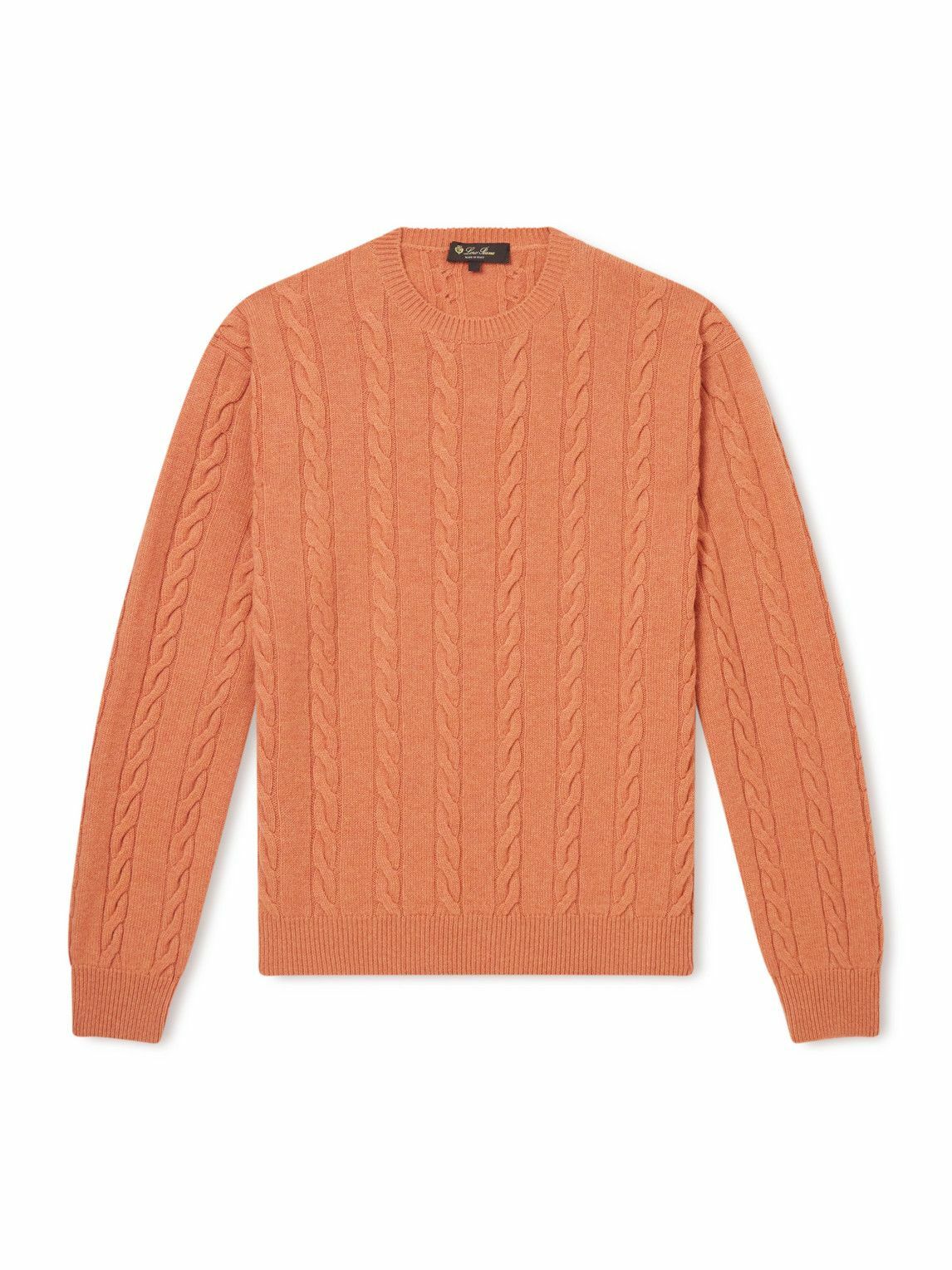 Loro Piana - Cedar Cable-Knit Cashmere Sweater - Orange