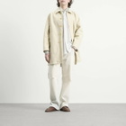 Auralee Men's Garment-Dyed Cotton Heavy Twill Short Coat in Dusty Ivory