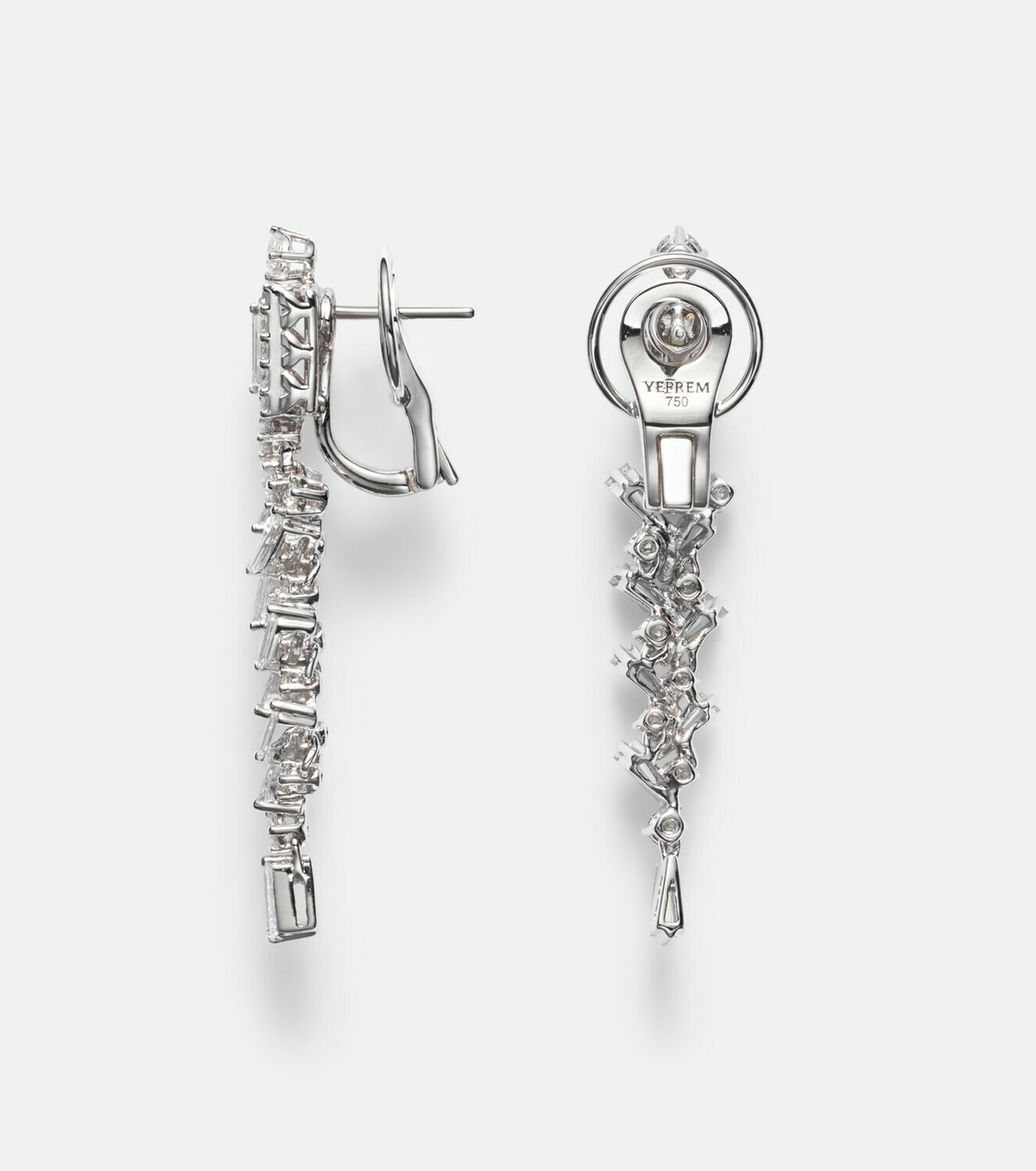 Yeprem 18kt white gold (750/1000) earrings with diamonds