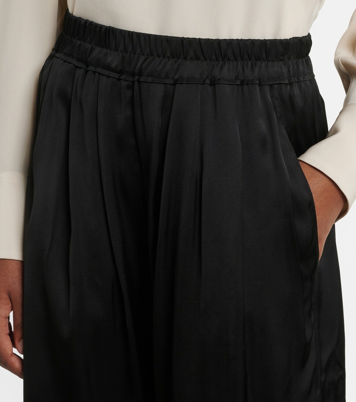 Isabel Marant Nolia satin wide-leg pants