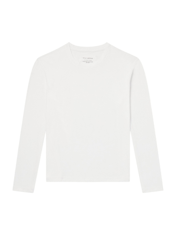Photo: Nili Lotan - Sien Cotton-Jersey T-Shirt - White