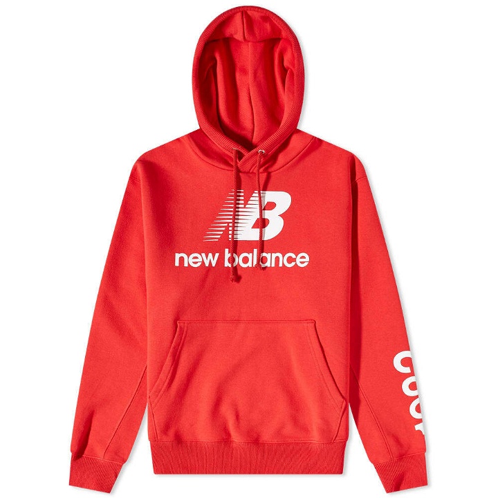 Photo: New Balance Made in USA Logo Hoody in Team Red