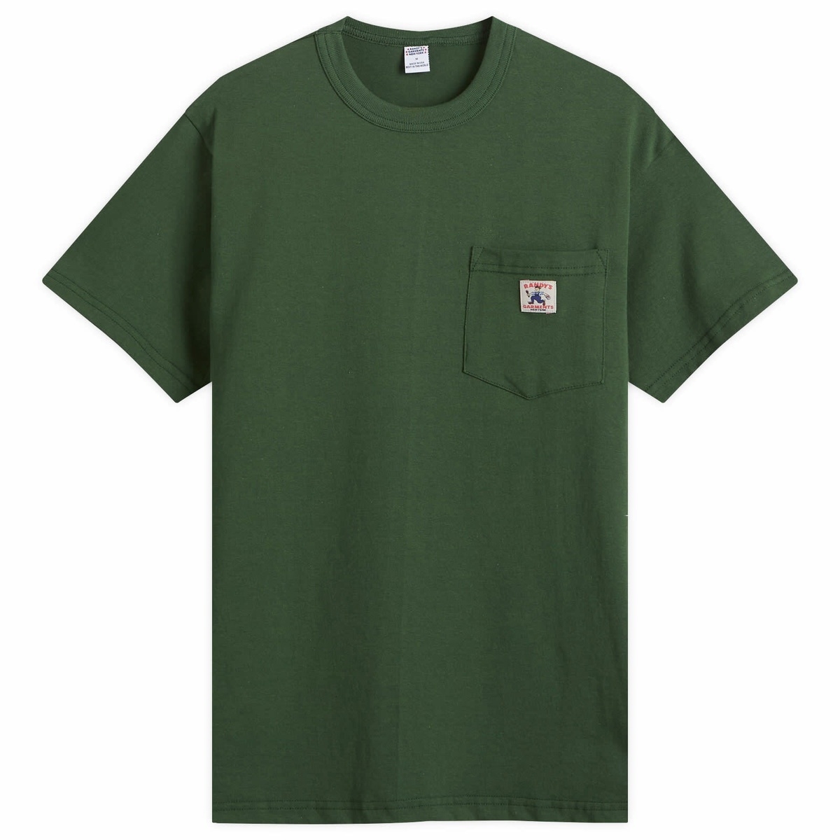 Randy's Garments Men's Randy’s Garments  Logo Pocket T-Shirt in Dark Green