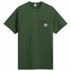 Randy's Garments Men's Randy’s Garments  Logo Pocket T-Shirt in Dark Green