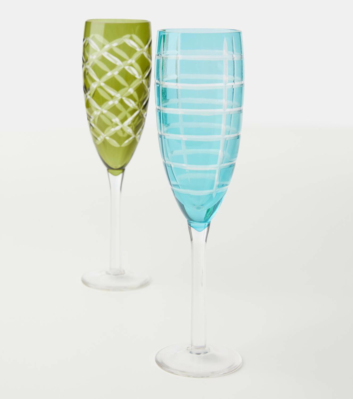 Polspotten Cuttings set of 6 champagne flute glasses