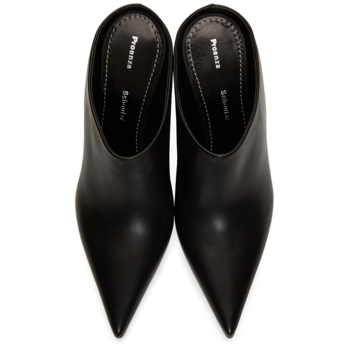 Proenza Schouler Black Moji Mirrored Mules Proenza Schouler