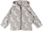 Bobo Choses Baby Gray Moon All Over Hoodie