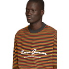 Noon Goons Burgundy and Orange Stripe Patricia Long Sleeve T-Shirt