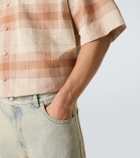 Calvin Klein Collection Tommy checked oversized cotton bowling shirt