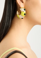 Jacquemus Les Boucles Rayures Enamelled Hoop Earrings - Multicoloured 1 - One Size