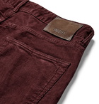 Incotex - Slim-Fit Stretch Cotton-Corduroy Trousers - Burgundy