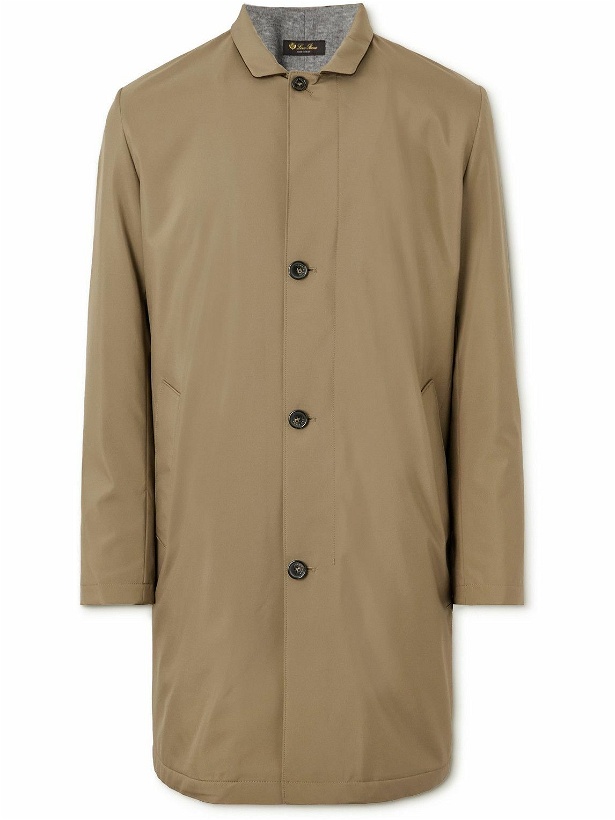 Photo: Loro Piana - Sebring Windmate Suede-Trimmed Storm System Shell Car Coat - Brown