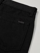 SAINT LAURENT - Tapered Cropped Denim Jeans - Black