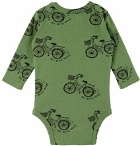 nadadelazos Baby Green 'By Bike Only' Bodysuit