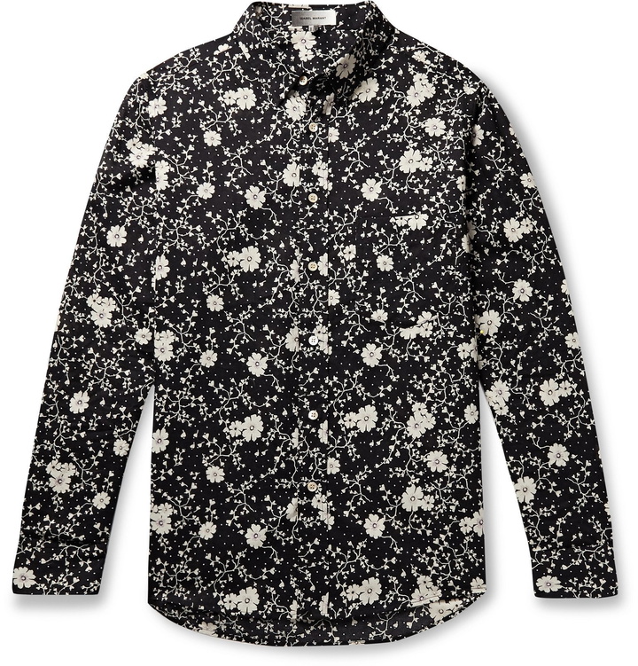 Photo: Isabel Marant - Ilako Floral-Print Cotton Shirt - Black