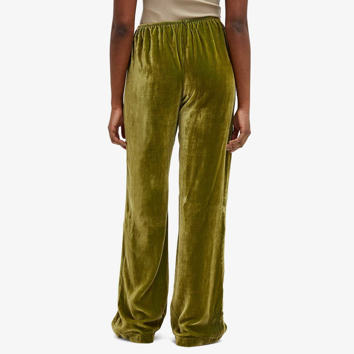 DONNI. Women's Velvet Simple Pants in Martini