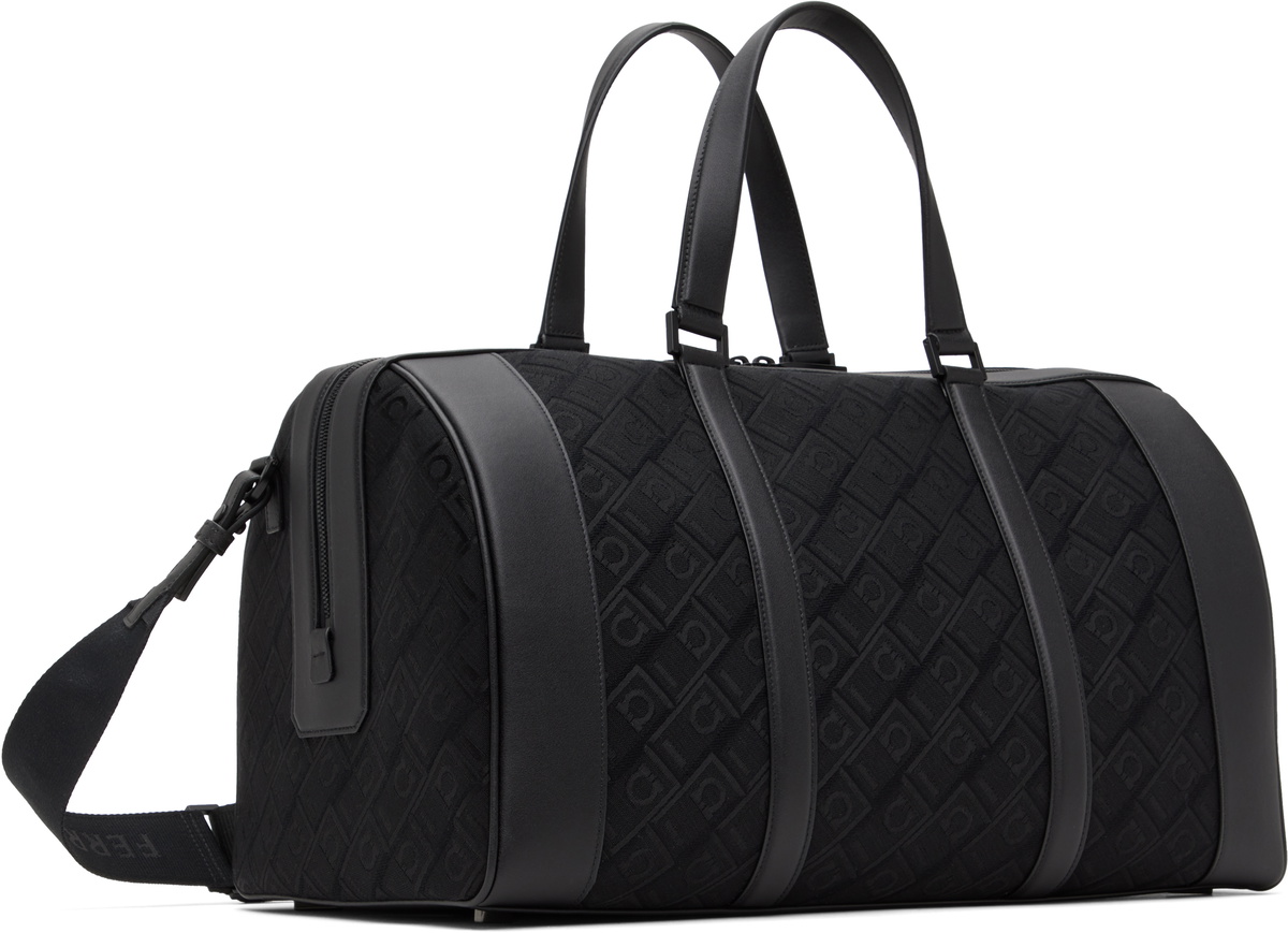 Ferragamo Black Monogram Duffle Bag