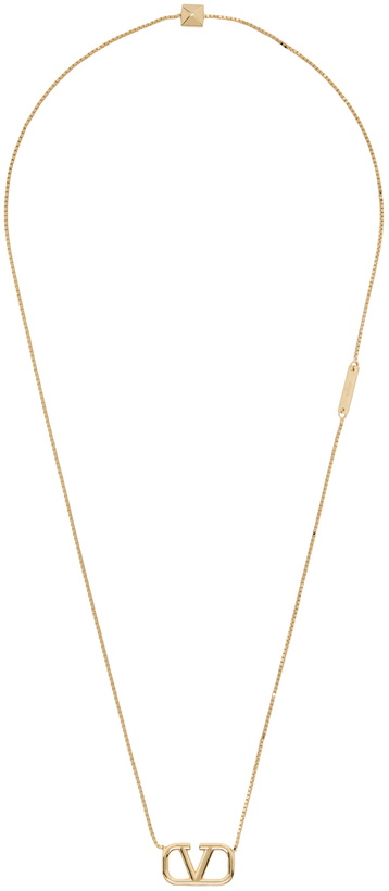 Photo: Valentino Garavani Gold VLogo Necklace