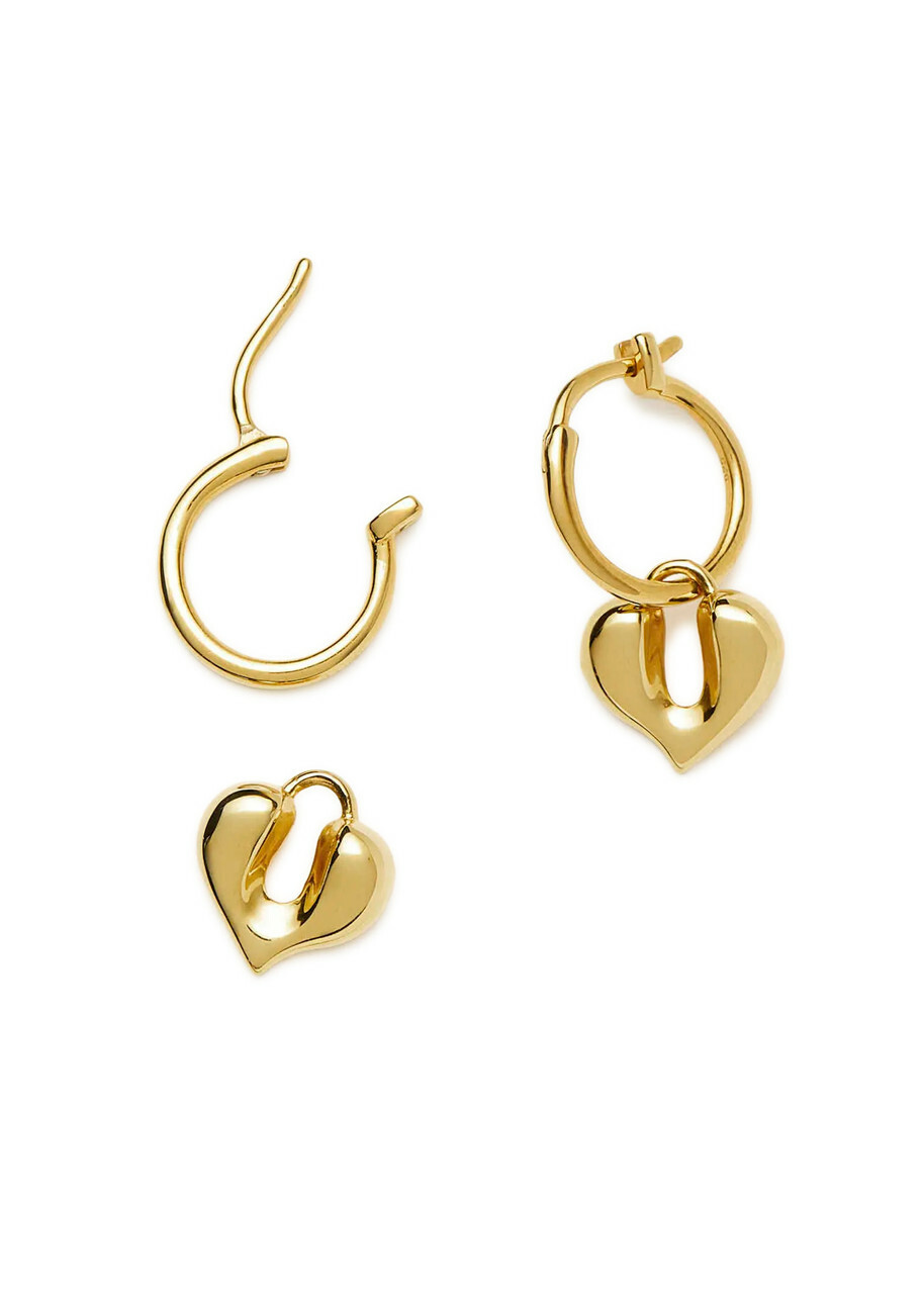 Missoma Molten Heart 18k Gold Vermeil Hoop Earrings - One Size