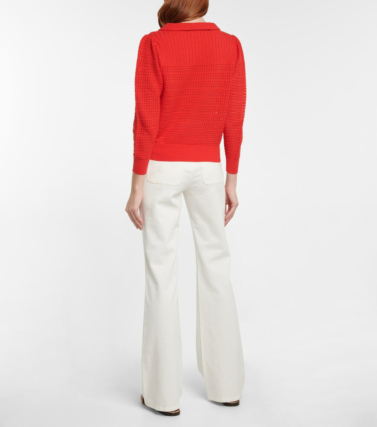 See By Chloe - Pointelle cotton knit top