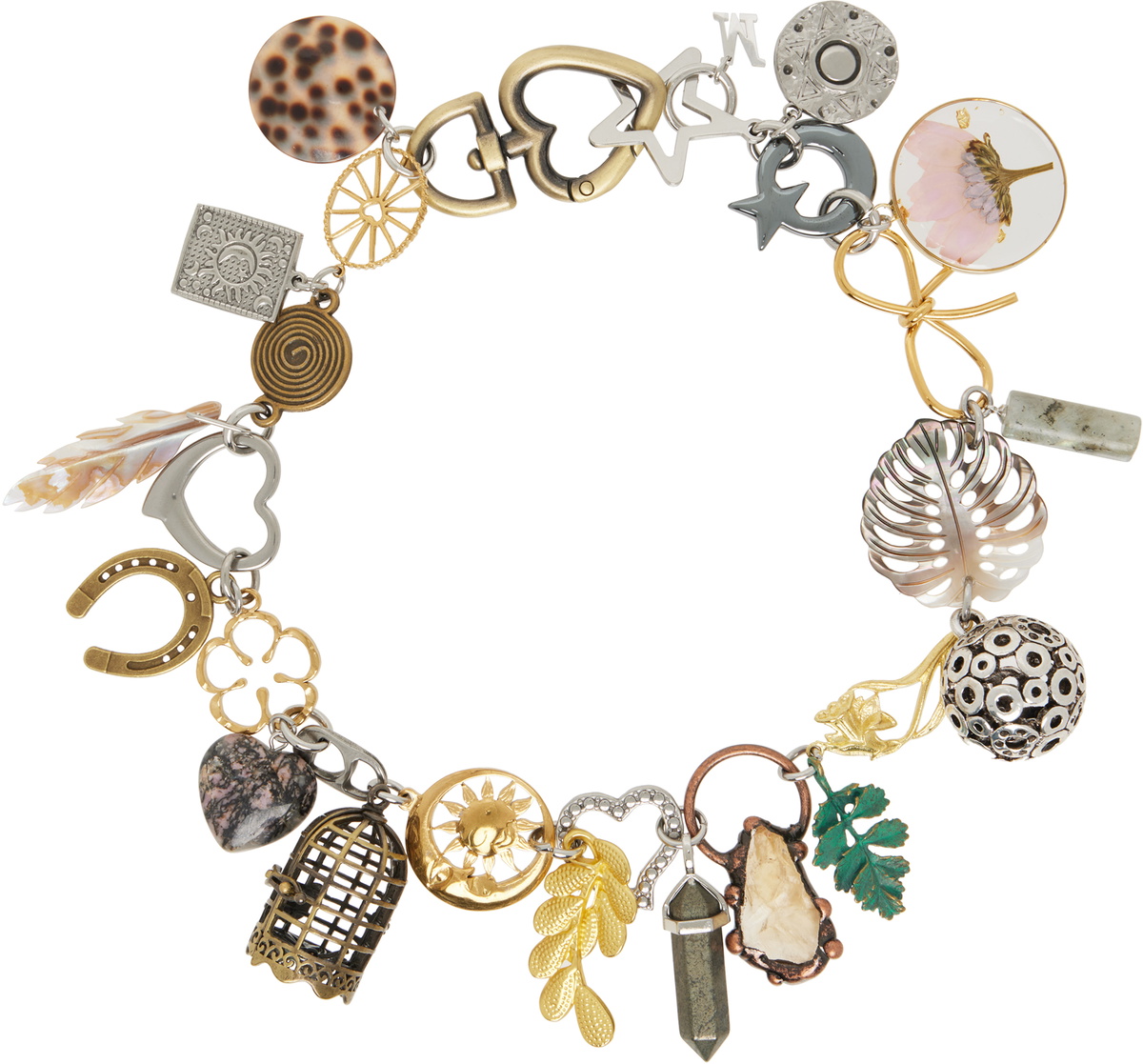 Marland Backus Multicolor Relic Charm Necklace