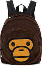 BAPE Kids Brown Baby Milo Boa Backpack