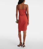 Christopher Esber Nebular ruched cutout midi dress