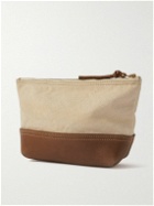 RRL - Leather-Trimmed Canvas Pouch