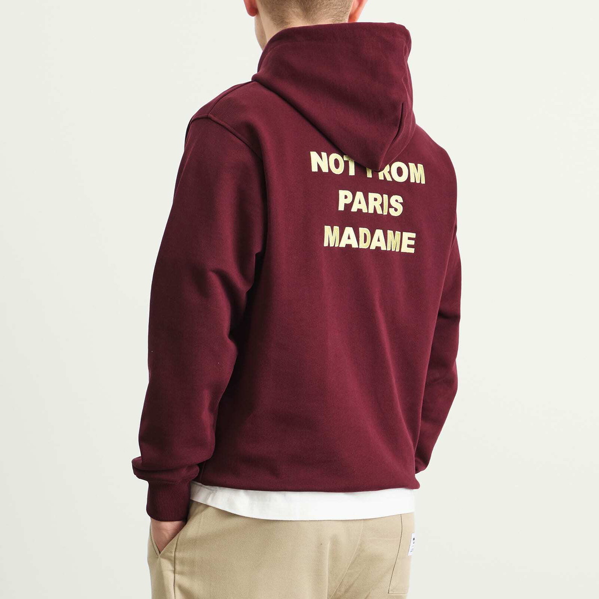 Drôle de Monsieur Men's Drole De Monsieur Slogan Hoodie in Wine