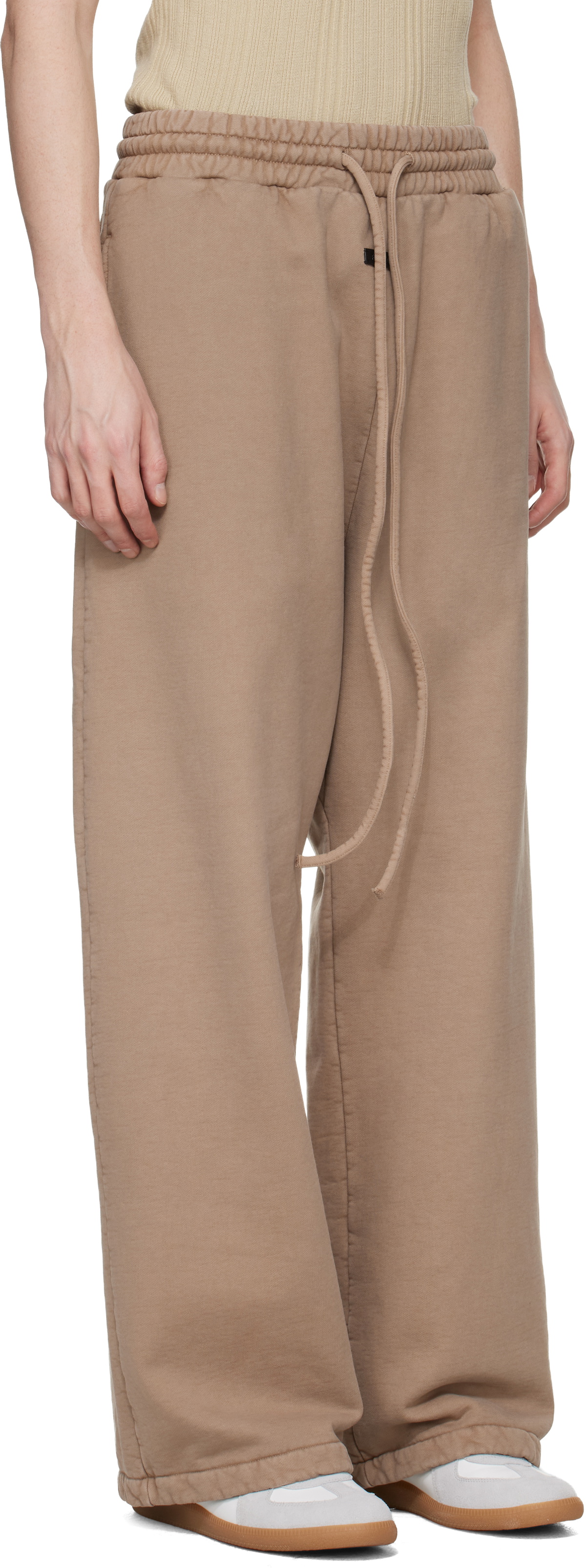 Fear of God Beige Sunfaded Wide Leg Sweatpants