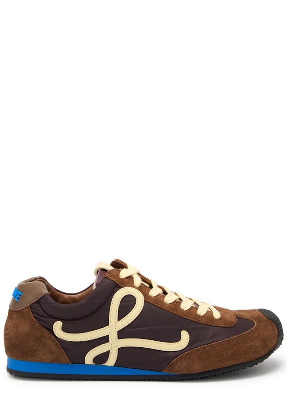 Photo: Loewe Ballet Runner 2.0 Panelled Nylon Sneakers Brown