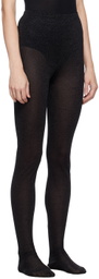 Anna Sui Black Glittered Tights
