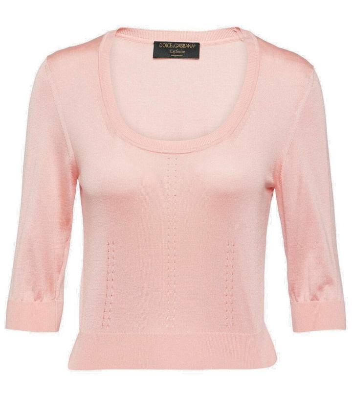 Photo: Dolce&Gabbana Capri pointelle silk sweater