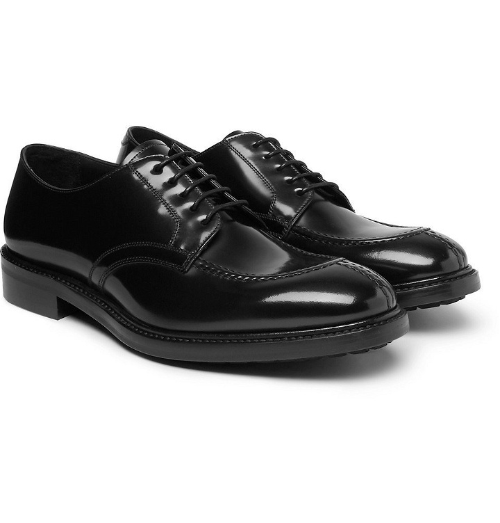 Photo: Paul Smith - Andrew Polished-Leather Derby Shoes - Men - Black