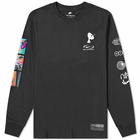 Nike Men's Long Sleeve Worldwide T-Shirt in Black