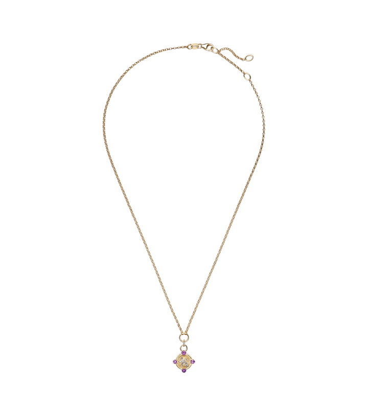 Photo: FoundRae Resilience Blossom 18kt gold necklace with diamonds and amethysts