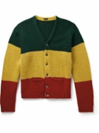 KAPITAL - Striped Wool Cardigan - Yellow